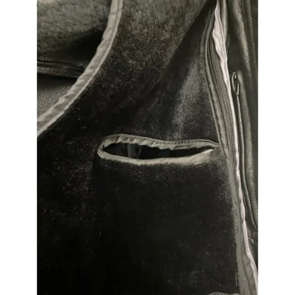 Michael Michelle Black Leather Bomber